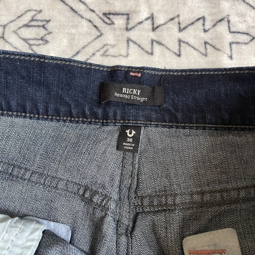 True Religion Shorts Men's 36 Blue Ricky Relaxed Straight Denim NWT